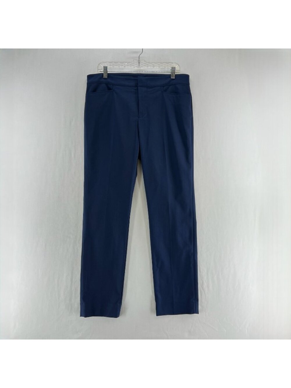 Chaps Dress Pants Womens 12 Stretch High Rise Tailored Office Work Trousers Navy